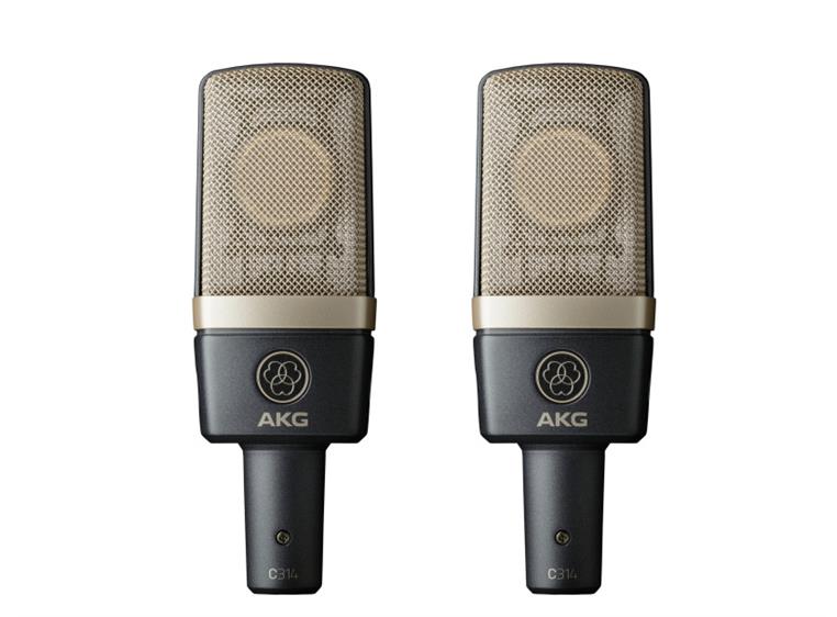 AKG C314S kondensatormikrofon stereopar med fire karakteristikker